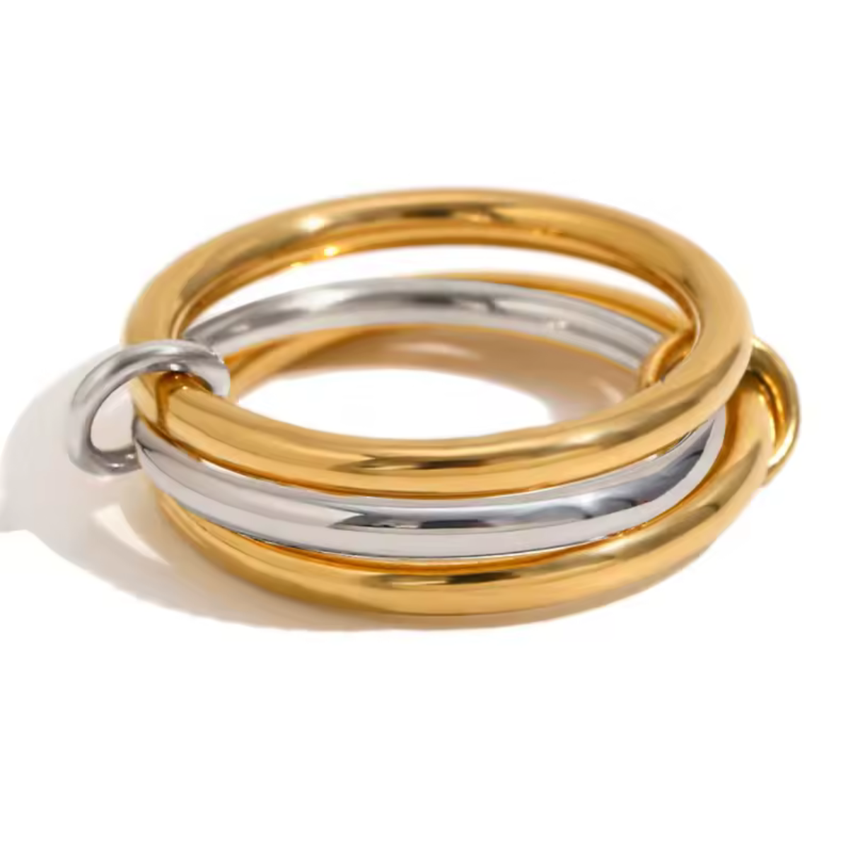 Golden and silver ring